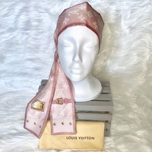 Louis Vuitton Silk Denim Bandeau Rose Clair